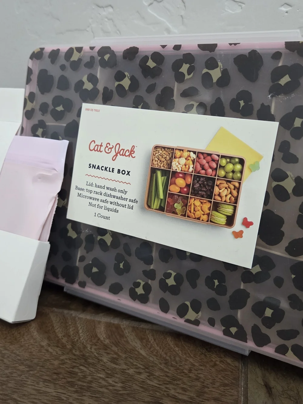 Cat & Jack Target Leopard Print Snackle Box and Reusable Bags Set